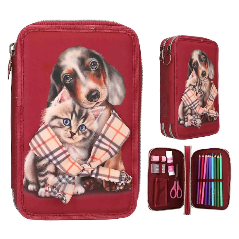 Depesche 2-Fach Federtasche FUR-EVER FRIENDS TOPModel 5,5 x 13 x 20 cm