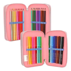 Depesche 3-Fach Federtasche inkl. Stifte TOPModel 20,5 x 14,3 x 7,5 cm