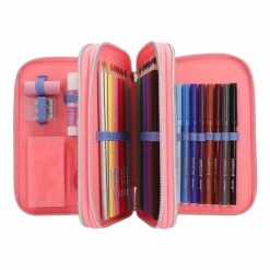 Depesche 3-Fach Federtasche inkl. Stifte TOPModel 20,5 x 14,3 x 7,5 cm