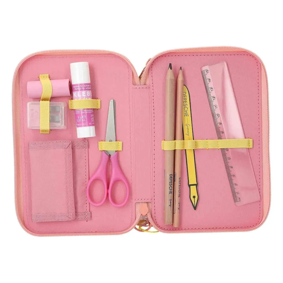 Depesche 3-Fach Federtasche JUICY inkl. Stifte TOPModel 7,5 x 13 x 20 cm