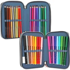 Depesche 3-Fach Federtasche LED Monster Cars 7,5 x 13 x 20 cm