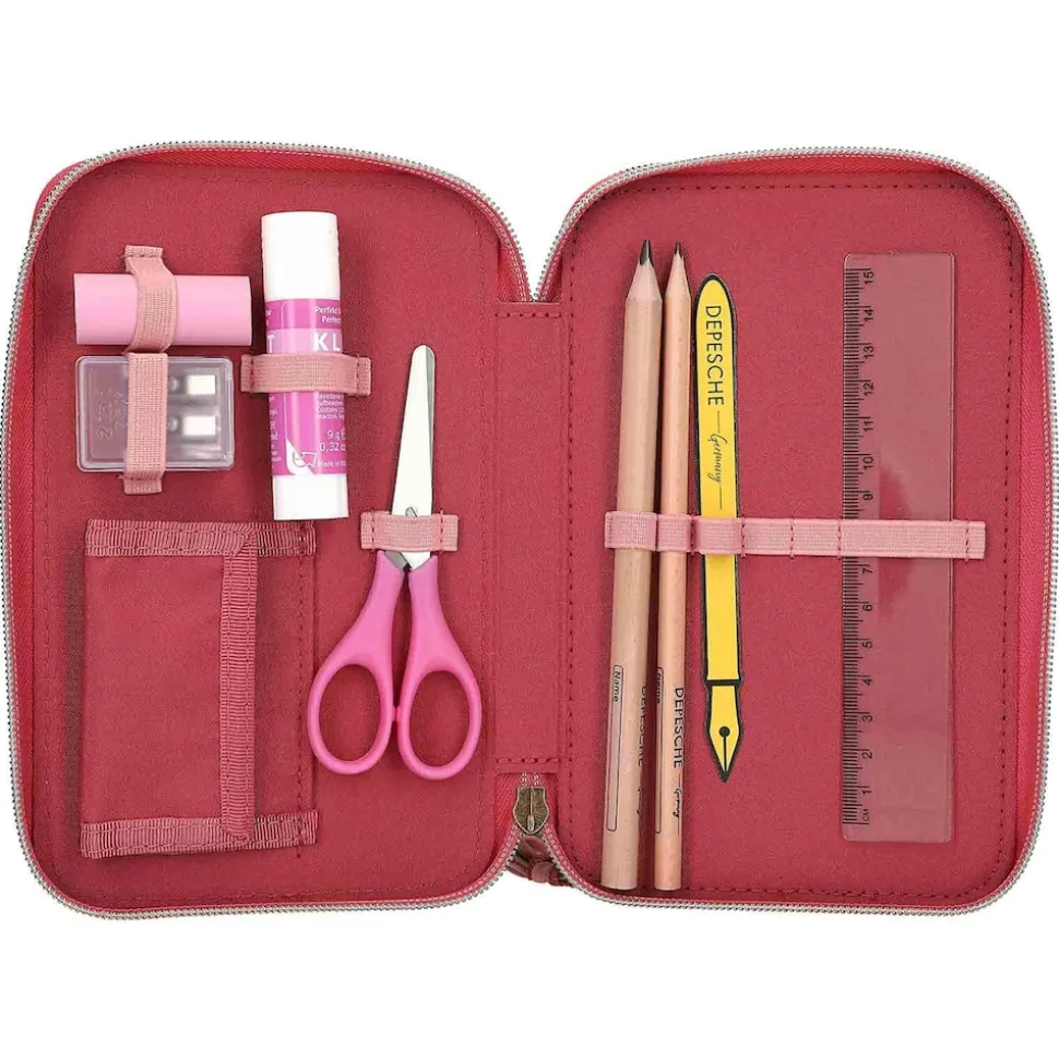 Depesche 3-Fach Federtasche LEOHEART TOPModel 7,5 x 13 x 20 cm