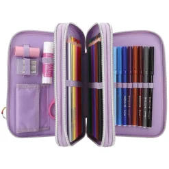 Depesche 3-Fach Federtasche mit Stifte TOPModel 20,5 x 14,3 cm