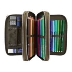 Depesche 3-Fach Federtasche mit 3D Effekt Dino World 20 x 13 cm