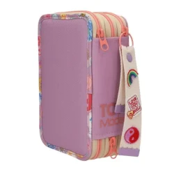 Depesche 3-Fach Federtasche mit Anhänger GIRL POWER inkl. Stifte TOPModel 7,5 x 13 x 20 cm