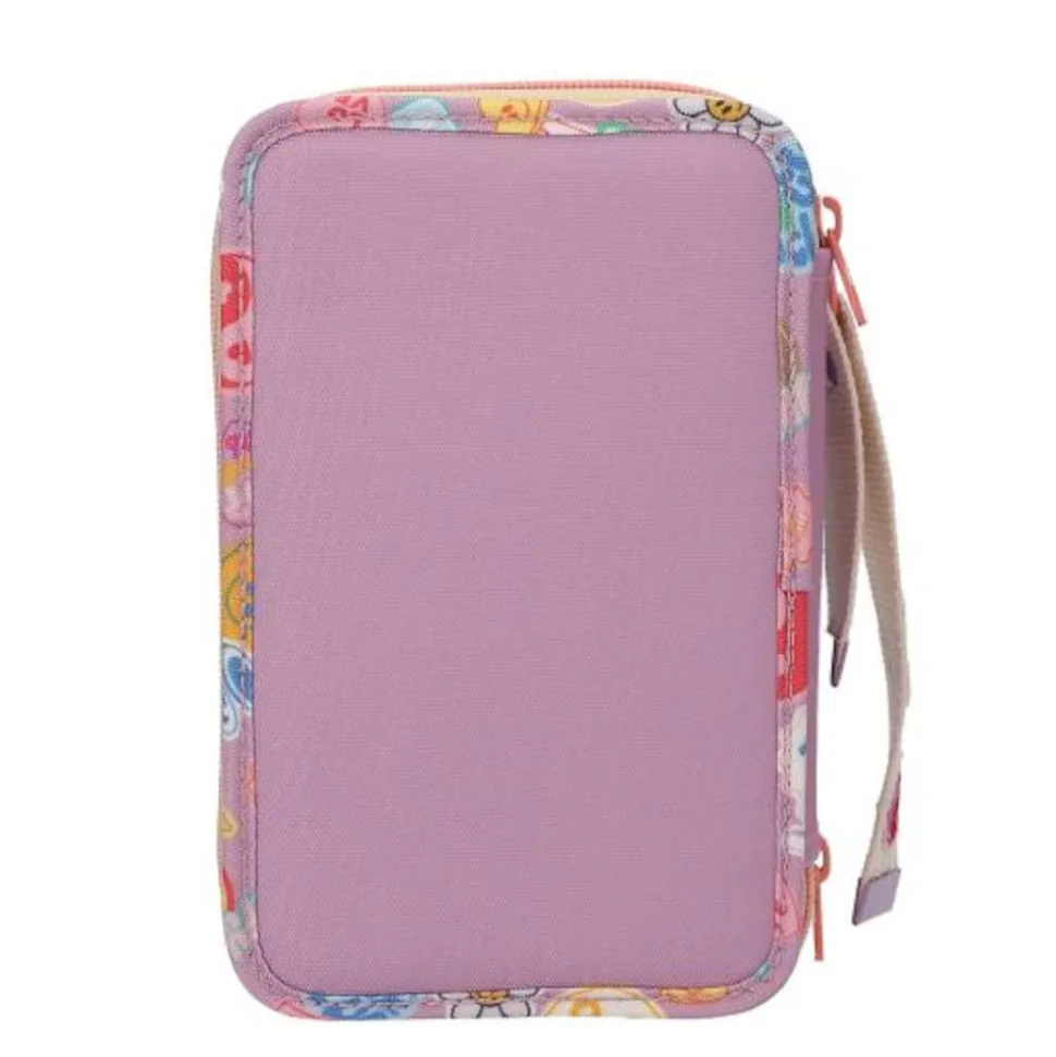 Depesche 3-Fach Federtasche mit Anhänger GIRL POWER inkl. Stifte TOPModel 7,5 x 13 x 20 cm