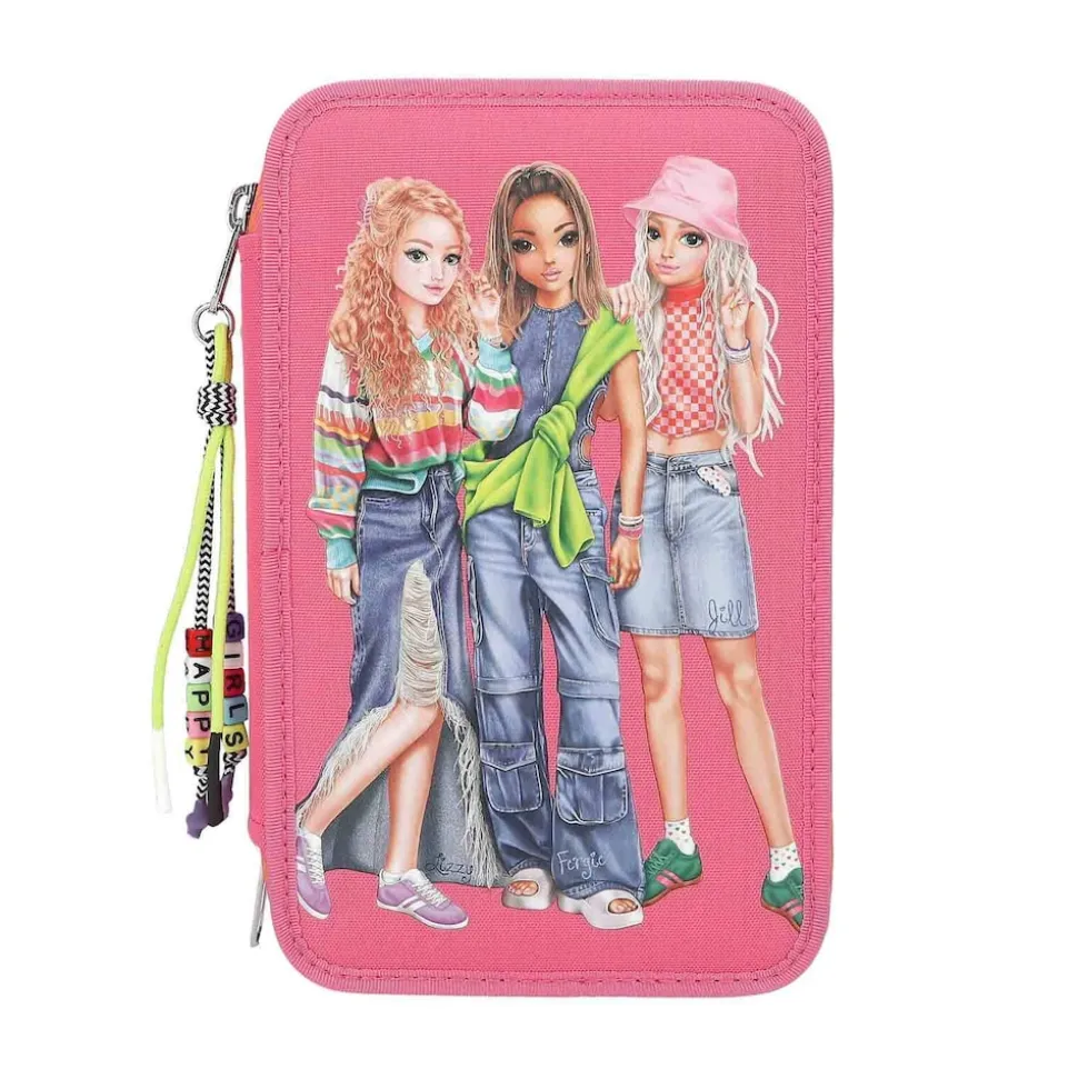 Depesche 3-Fach Federtasche mit Stifte TOPModel 20,5 x 14,3 cm