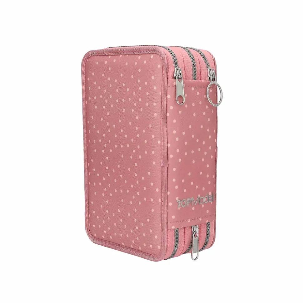 Depesche 3-Fach Federtasche mit Affen-Applikation JUICY inkl. Stifte TOPModel 7,5 x 13 x 20 cm