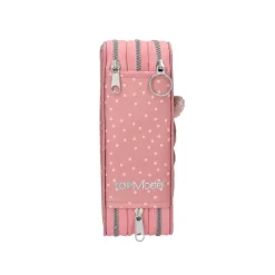 Depesche 3-Fach Federtasche mit Affen-Applikation JUICY inkl. Stifte TOPModel 7,5 x 13 x 20 cm