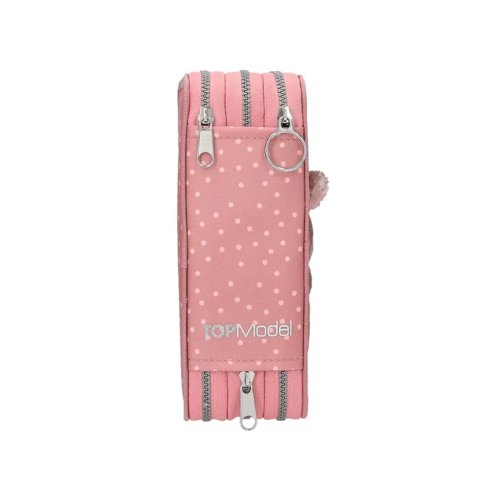 Depesche 3-Fach Federtasche mit Affen-Applikation JUICY inkl. Stifte TOPModel 7,5 x 13 x 20 cm