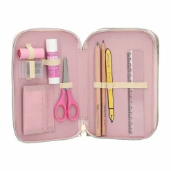 Depesche 3-Fach Federtasche mit Pferdekopf-Applikation inkl. Stifte Miss Melody 7,5 x 13 x 20 cm