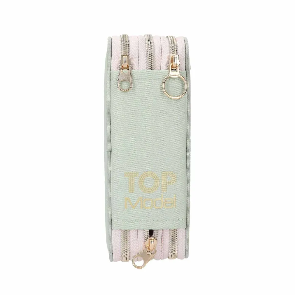 Depesche 3-Fach Federtasche mit Stickerei SUMMER FEELING inkl. Stifte TOPModel 7,5 x 13 x 20 cm
