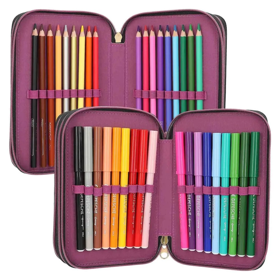Depesche 3-Fach Federtasche TOPModel 7,5 x 13 x 20 cm