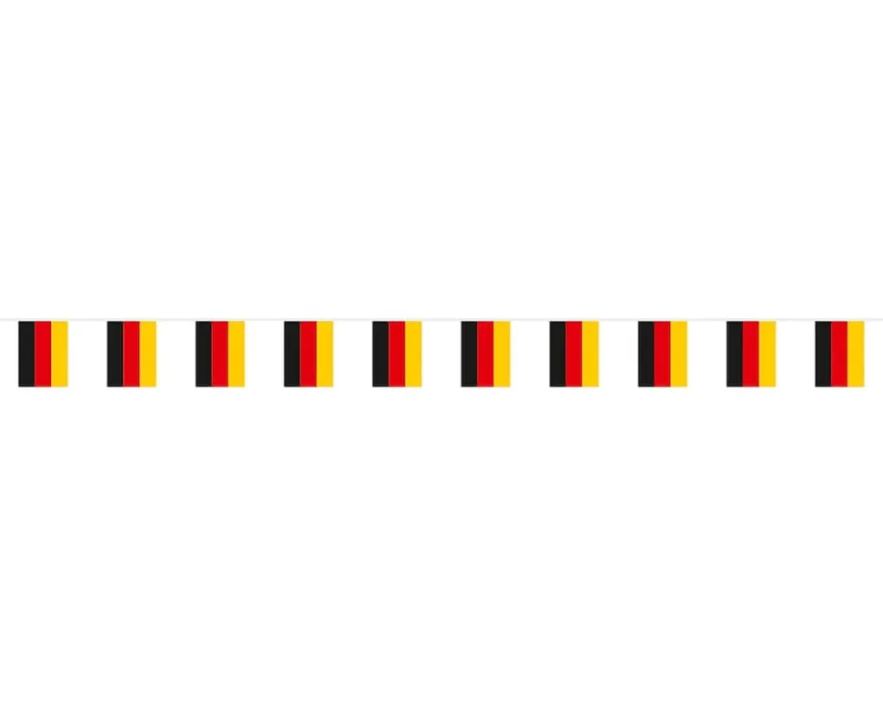 Deutschland Fahnenkette Banner 2,7m Schwarz Rot Gold EM WM Deko Fussball Fußball
