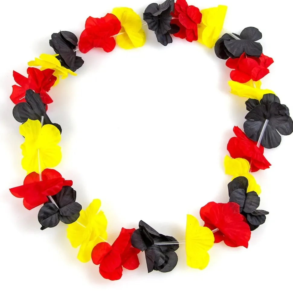 Deutschland Hawaii Kette Umhang Kranz Schwarz Rot Gold Fanartikel EM WM Fußball