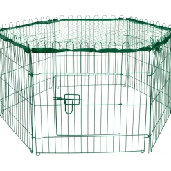 Dobar 6-eckiges Freilaufgehege, grün, 112 x 98 x 56 cm