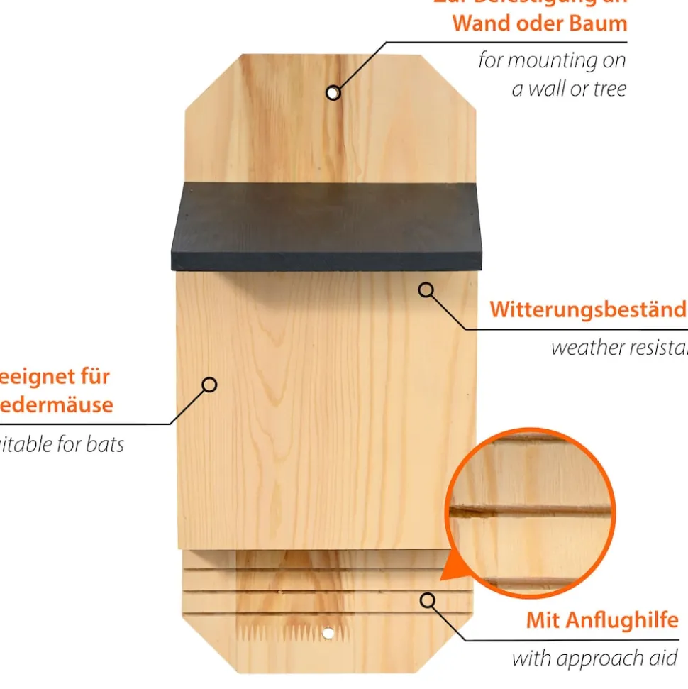 dobar Fledermauskasten "Microchiroptera", Anthrazit