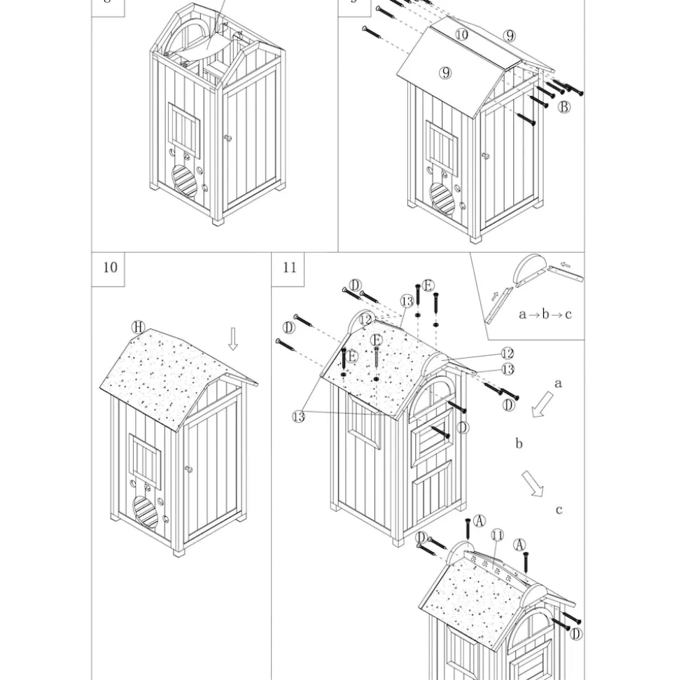 Dobar Großes Katzenhaus Fancy Cat aus Holz