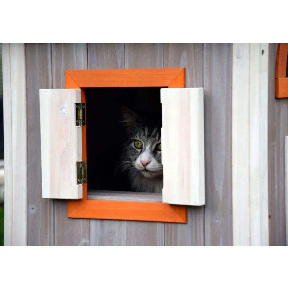 Dobar Großes Katzenhaus Fancy Cat aus Holz