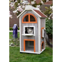 Dobar Großes Katzenhaus Fancy Cat aus Holz