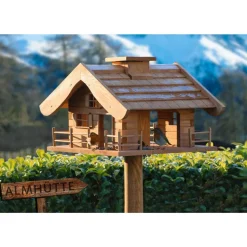 Dobar Großes Vogelfutterhaus "Almütte" mit Ständer, XXL-Vogelhaus
