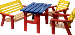 dobar Mehrfarbige Kindersitzgarnitur mit Tisch