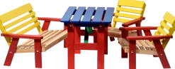 dobar Mehrfarbige Kindersitzgarnitur mit Tisch