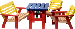 dobar Mehrfarbige Kindersitzgarnitur mit Tisch