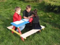 dobar Sitzbank für Kinder mit Tisch, mehrfarbig
