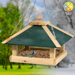 dobar Vogelfutterhaus aus Holz mit Kette