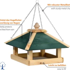 dobar Vogelfutterhaus aus Holz mit Kette