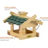 dobar Vogelfutterhaus mit Schindeldach