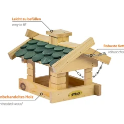 dobar Vogelfutterhaus mit Schindeldach
