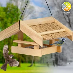 dobar Vogelfutterhaus mit Schilfdach