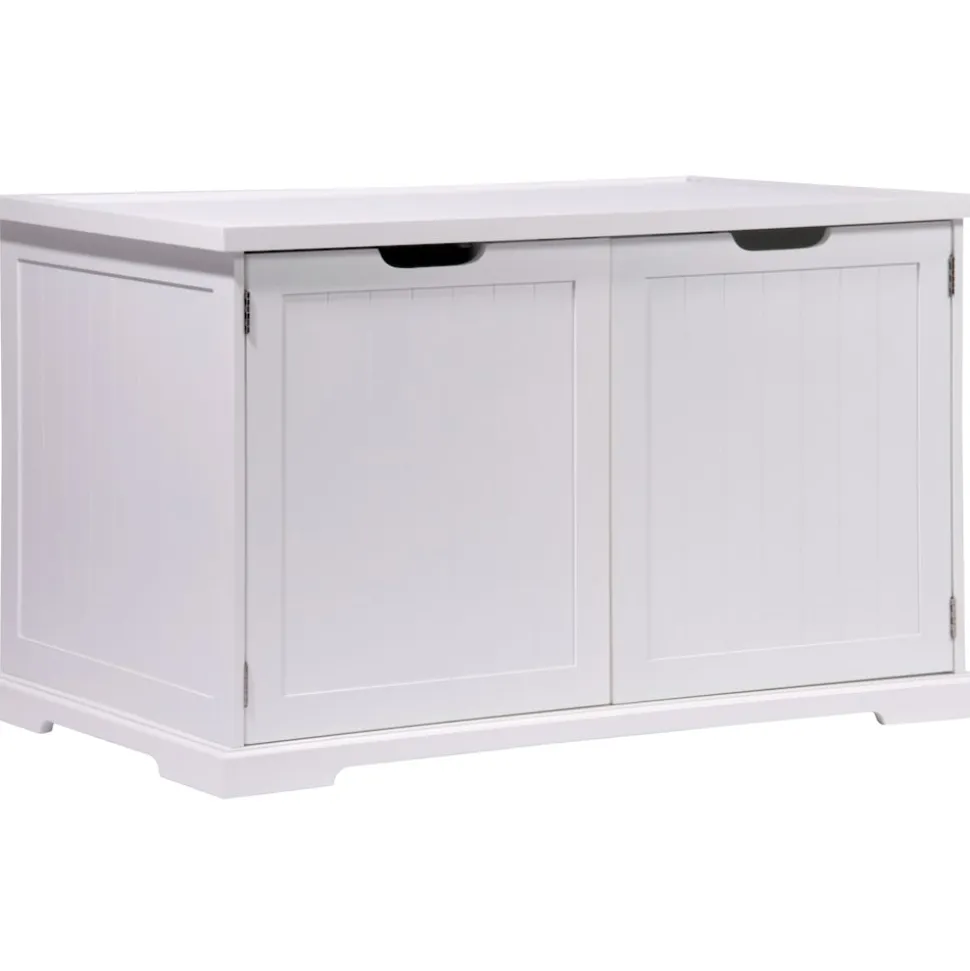 Dobar XL-Design-Katzenschrank weiß