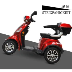 ECO ENGEL 510, Elektromobil 25 km/h mit 20 Ah Li-Io Akku herausnehmbar, Rot