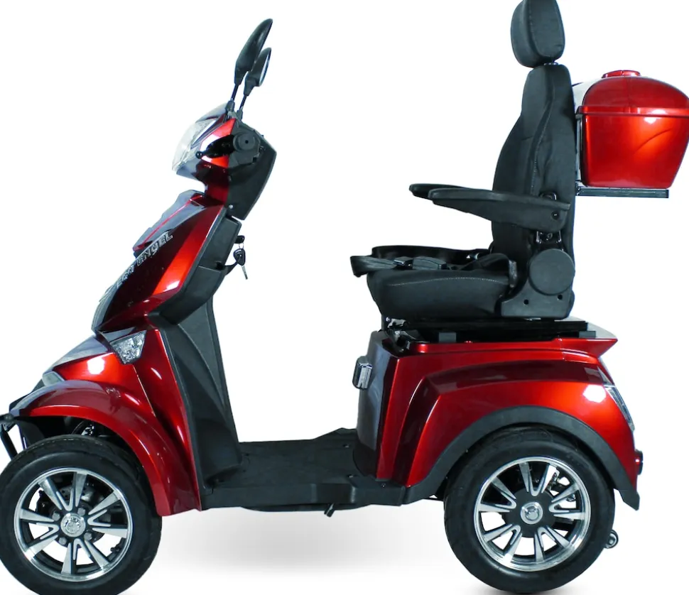 ECO ENGEL 530, 1000 Watt, 25 km/h, Elektromobil 4-Rad Roller, Rot - versch. Farben