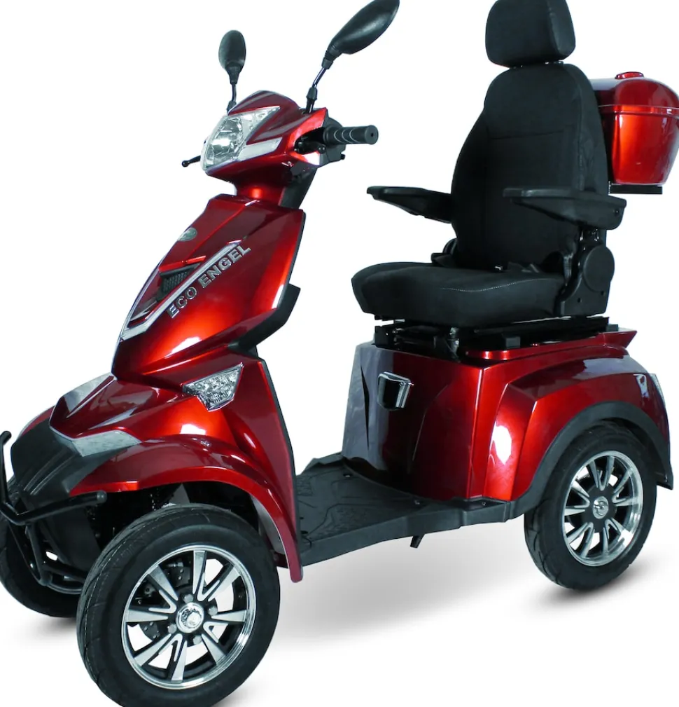 ECO ENGEL 530, 1000 Watt, 25 km/h, Elektromobil 4-Rad Roller, Rot - versch. Farben