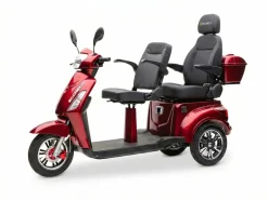 ECONELO E-Seniorenmobil Billy 2.0, Lithium-Akku, 3-Rad, 60V, 1000 Watt, groß Sitz, Rot