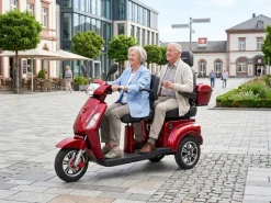 ECONELO E-Seniorenmobil Billy 2.0, Lithium-Akku, 3-Rad, 60V, 1000 Watt, groß Sitz, Rot