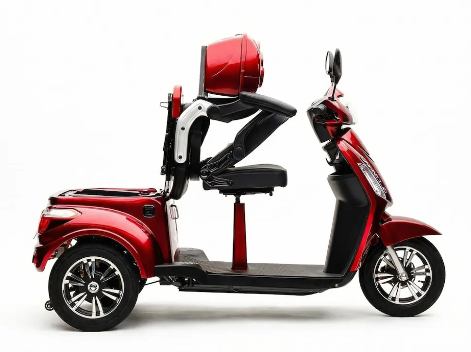ECONELO E-Seniorenmobil Billy 2.0, Blei-Akku, 3-Rad, 60V, 1000 Watt, normal Sitz, Rot