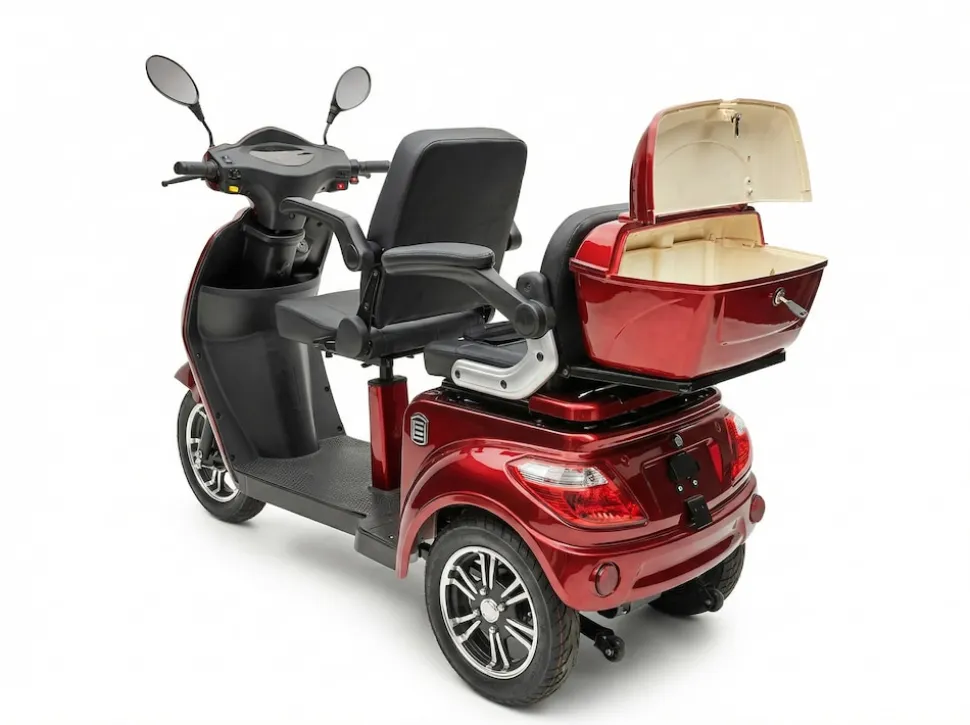 ECONELO E-Seniorenmobil Billy 2.0, Blei-Akku, 3-Rad, 60V, 1000 Watt, normal Sitz, Rot