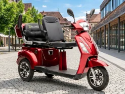 ECONELO E-Seniorenmobil Billy 2.0, Lithium-Akku, 3-Rad, 60V, 1000 Watt, normal Sitz, Rot