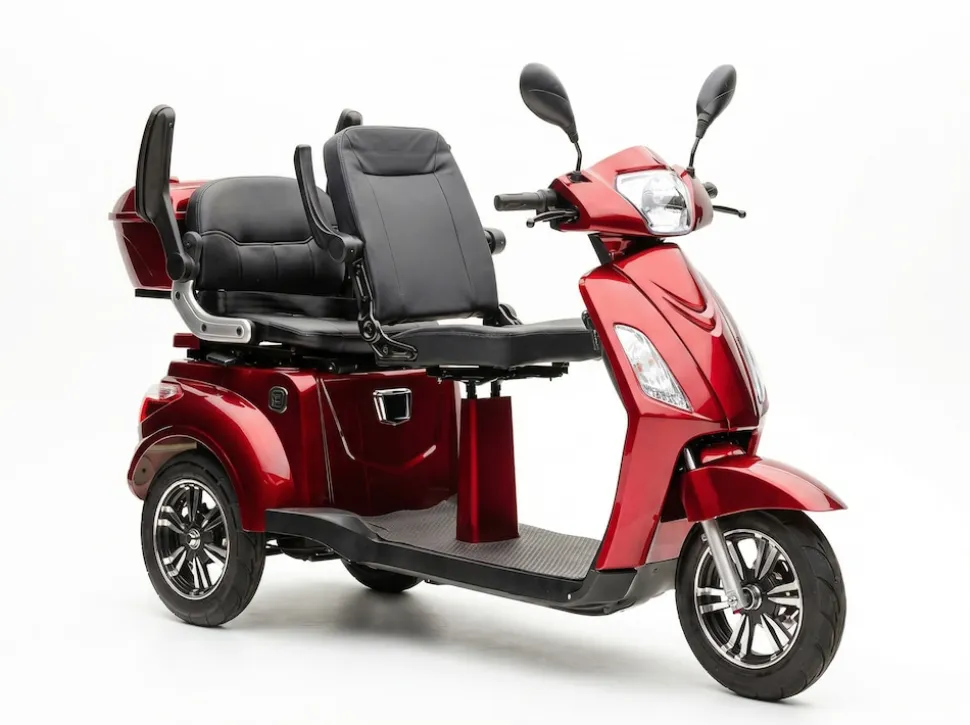 ECONELO E-Seniorenmobil Billy 2.0, Lithium-Akku, 3-Rad, 60V, 1000 Watt, normal Sitz, Rot