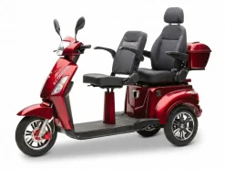 ECONELO E-Seniorenmobil Billy 2.0, Blei-Akku, 3-Rad, 60V, 1000 Watt, groß Sitz, Rot