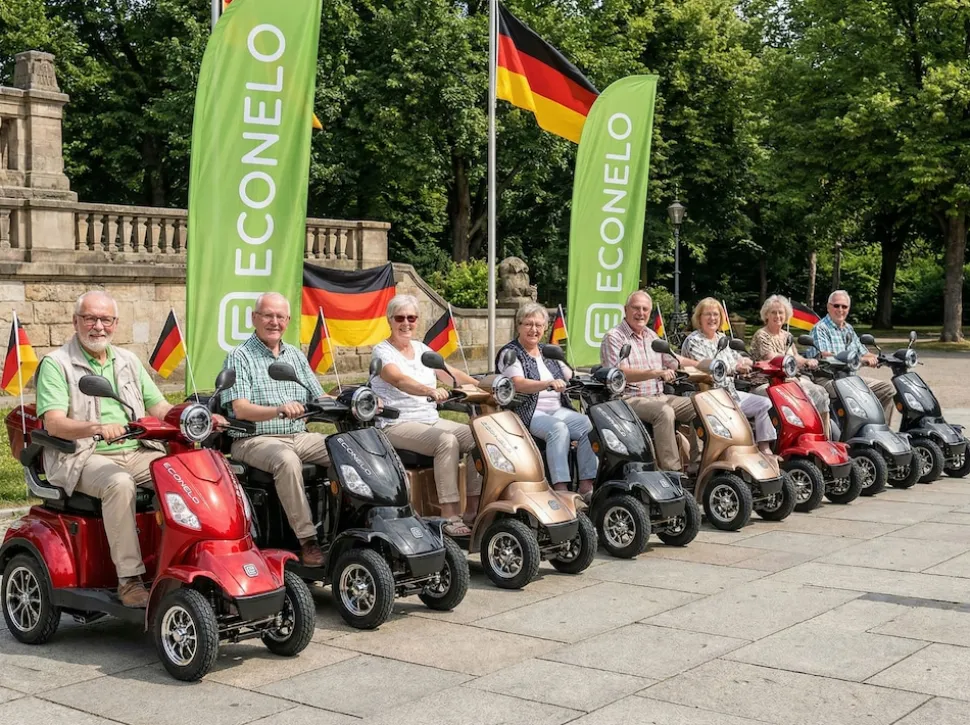 Econelo E-Seniorenmobil Voltrixx, Blei-Akku, 4-Rad, 1000 Watt, Braun