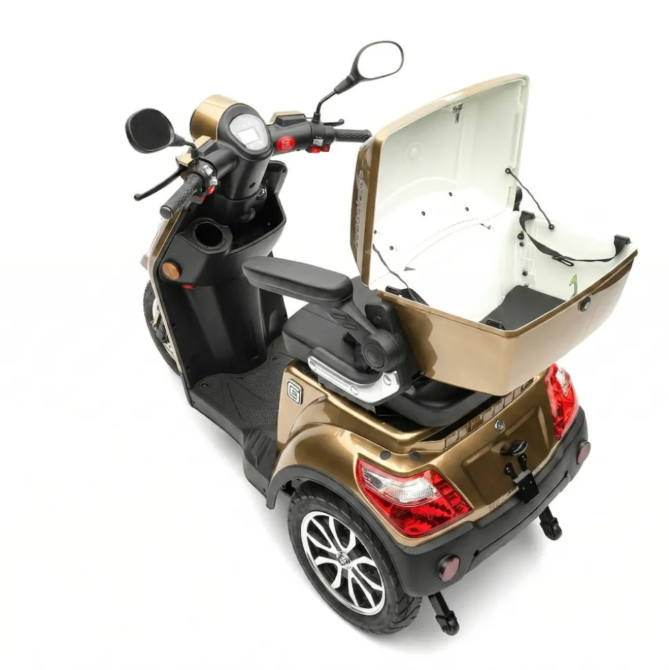Econelo E-Seniorenmobil Yogi-IQ, Blei-Akku, 3-Rad, 1000 Watt, Braun