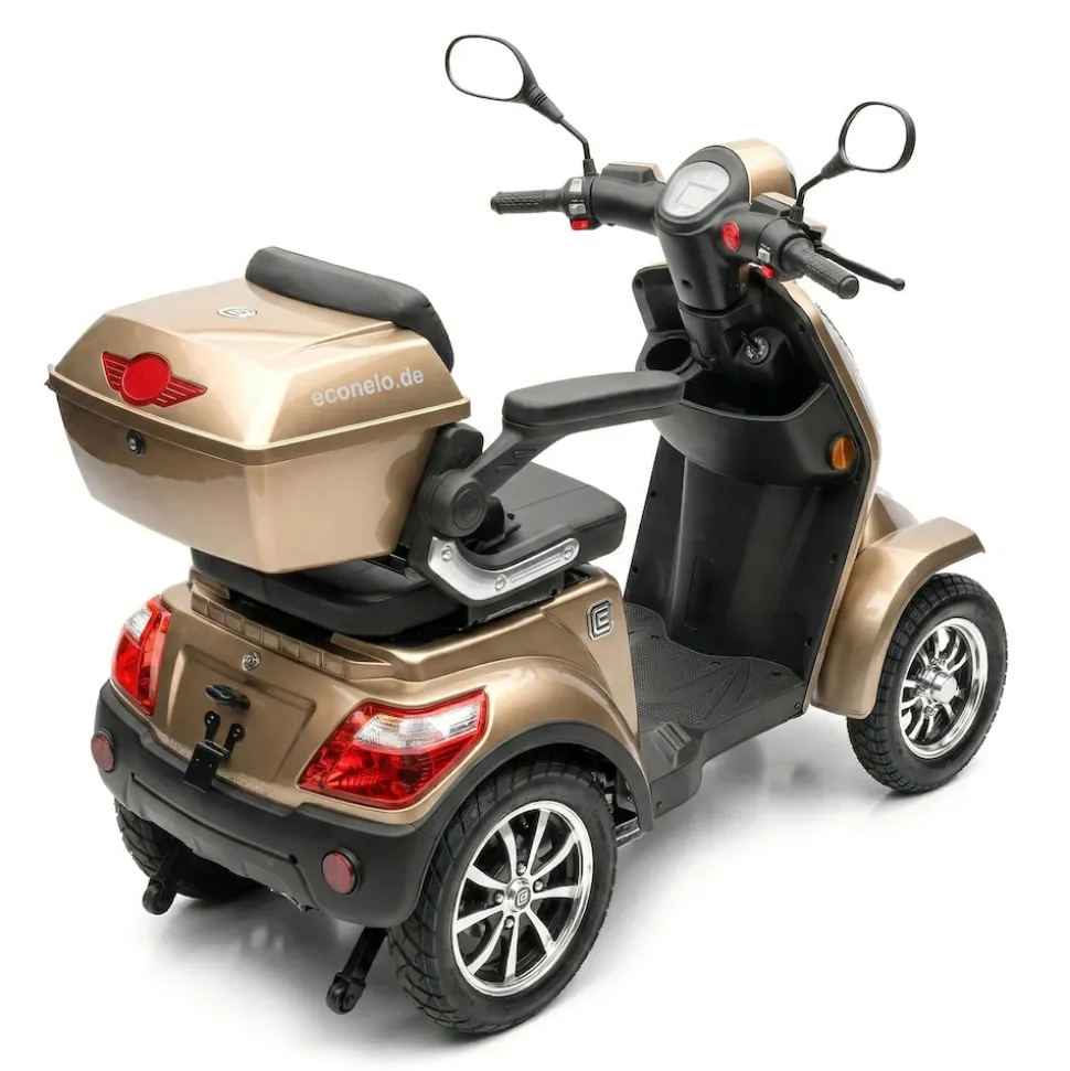 Econelo E-Seniorenmobil Yogi-IQ, Blei-Akku, 3-Rad, 1000 Watt, Braun