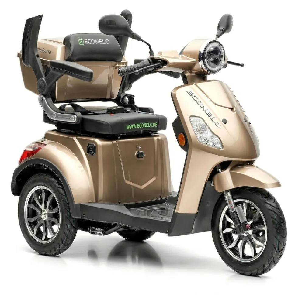 Econelo E-Seniorenmobil Yogi-IQ, Blei-Akku, 3-Rad, 1000 Watt, Braun