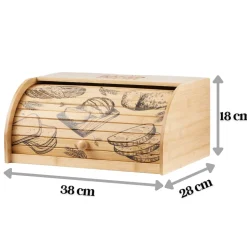 Ecosa Brotbox mit Rolldeckel aus nachhaltigem Bambus Brotkasten